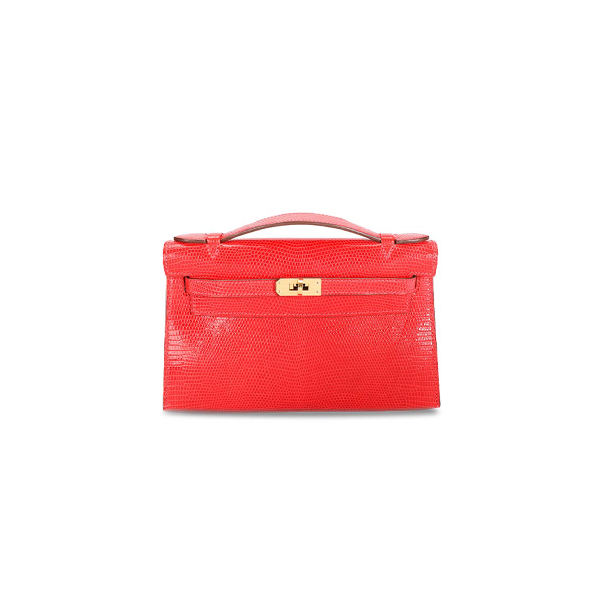 HERMÈS MASTER BRAISE NILOTICUS LIZARD MINI KELLY POCHETTE (22*14*7cm) 